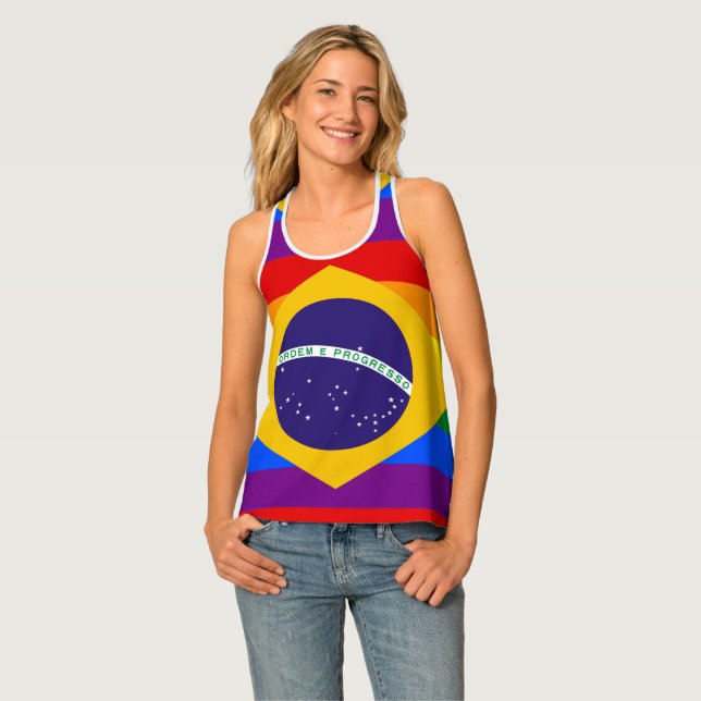 LGBT Brazil Tank Top (Front Full)