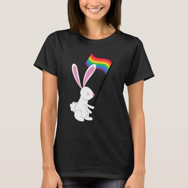 Lgbt Bunny Lgbtq 1 T-Shirt (Front)