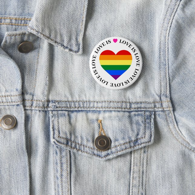 LGBT Button Badge - Love is Love (In Situ)