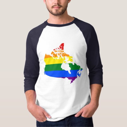 LGBT Canadian pride map T_Shirt