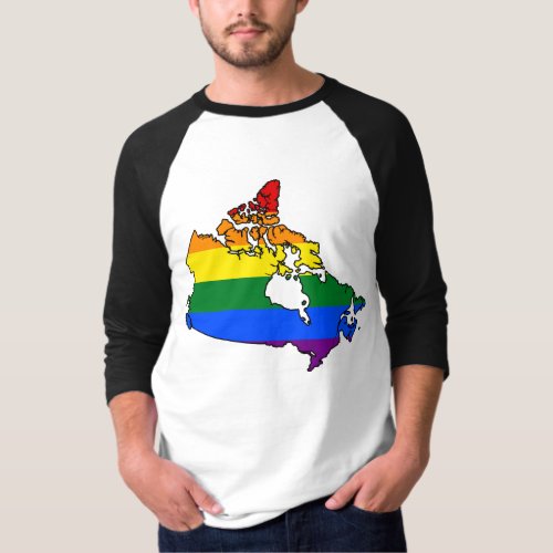 LGBT Canadian pride map  T_Shirt