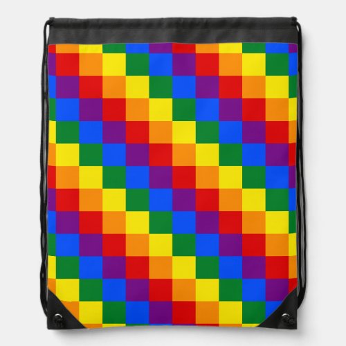 LGBT checkered pattern Backpack