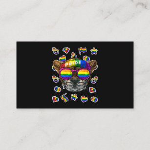 LGBT Cheetah Gay Pride Month Animal Rainbow Lesbia Business Card