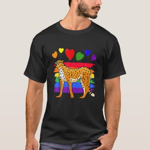 LGBT Cheetah Gay Pride Rainbow LGBTQ T_Shirt