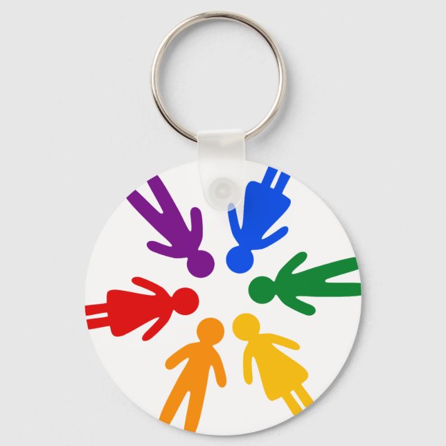 lgbt circle keychain (Front)