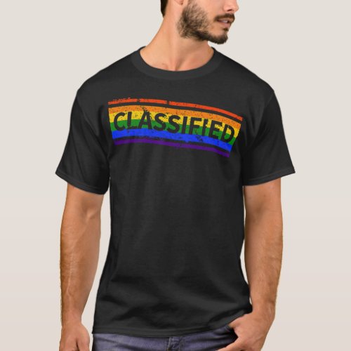 LGBT Classified Gay Pride Queer CSD Rainbow  T_Shirt