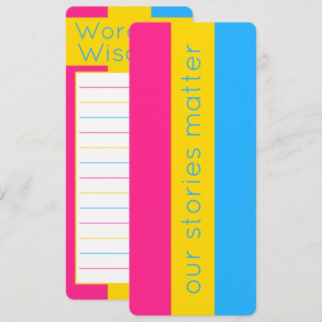 LGBT Colorful Pansexual Flag Bookmark (Front/Back)