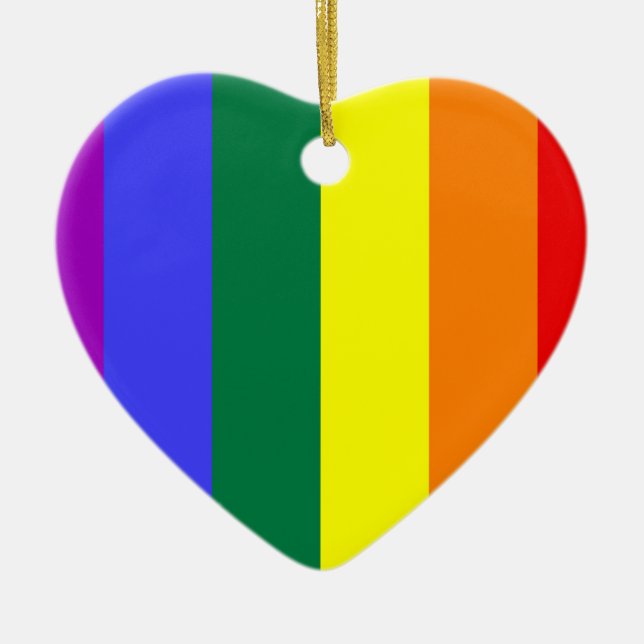 LGBT Colors Ceramic Ornament (Front)