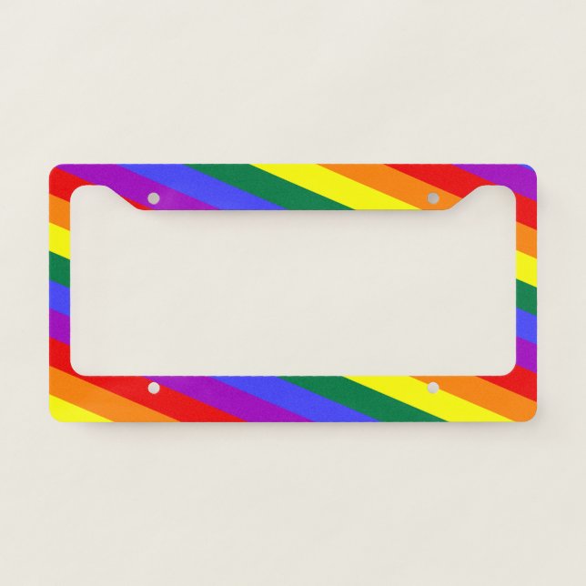 LGBT Colors Intense License Plate Frame (Front)