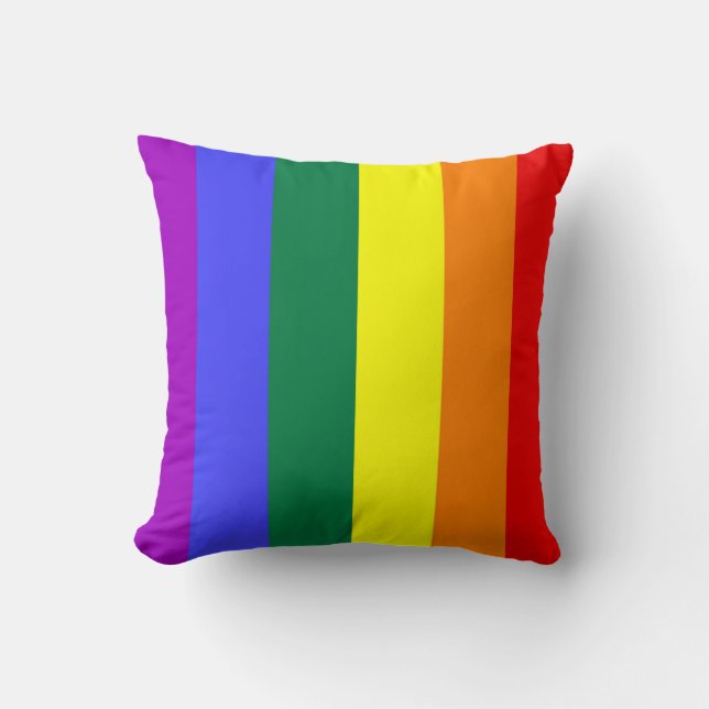 LGBT Colors Throw Pillow (Front)