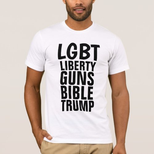 LGBT Conservative GUNS Trump T_Shirts