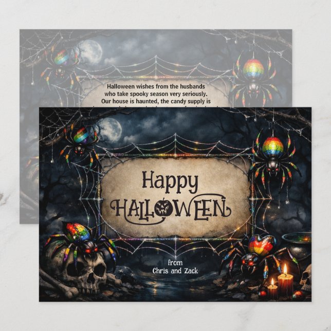 🕷️🌈LGBT Creepin’ It Queer  Invitation (Front/Back)