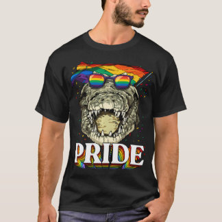 Lgbt Crocodile Gay Pride Lgbtq Rainbow Flag T-Shirt