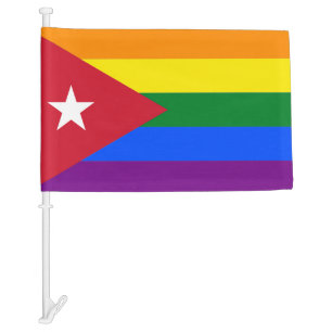 LGBT Cuba Car Flag