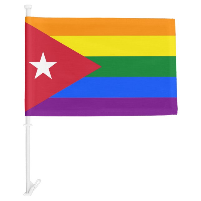 LGBT Cuba Car Flag (Front)