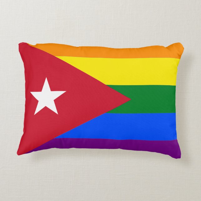 LGBT Cuba Decorative Pillow (Back)