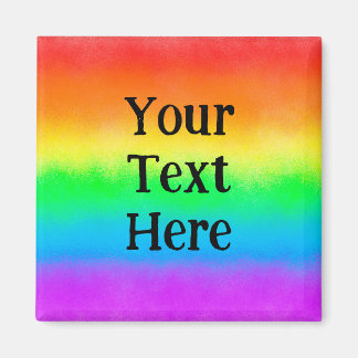 LGBT Customizable Text | Rainbow Flag Magnet
