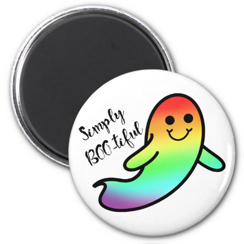 LGBT Cute Halloween Pride Ghost Magnet