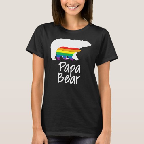 LGBT Dad Papa Bear Mothers Gay Lesbian Pride T_Shirt