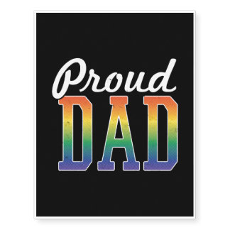 lgbt dad Proud Dad Of A LGBT Temporary Tattoos
