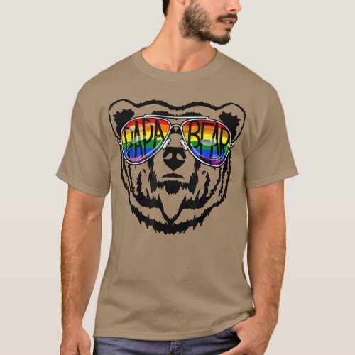 LGBT Daddy Papa Bear Gay Pride Proud Dad Fathers  T_Shirt