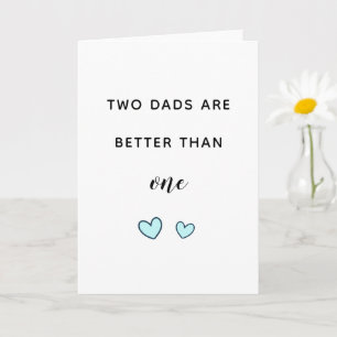 LGBT dads Gay fathers day Two dads cute modern Card