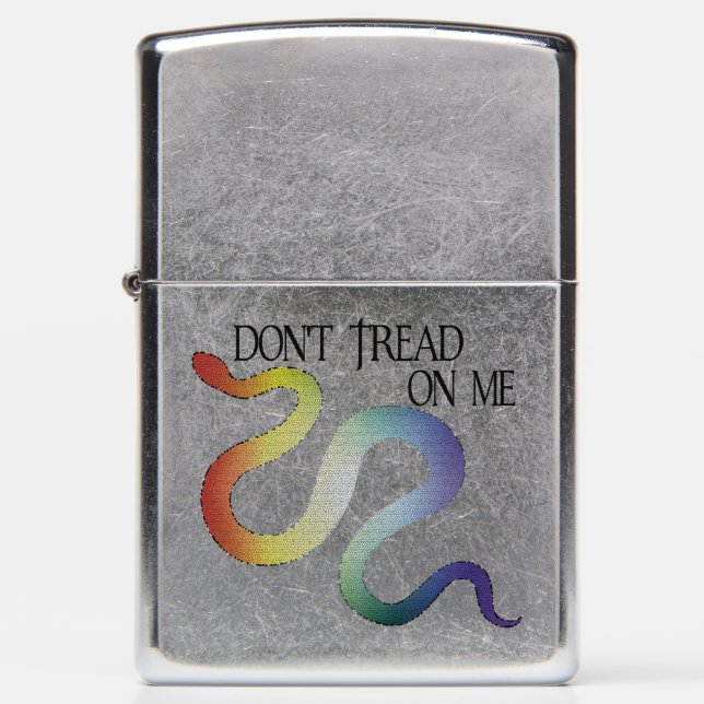 LGBT Don't Tread on Me Zippo Lighter (Front)