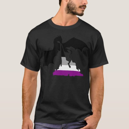 LGBT Dragon Asexual Rainbow Pride Month Support T  T_Shirt