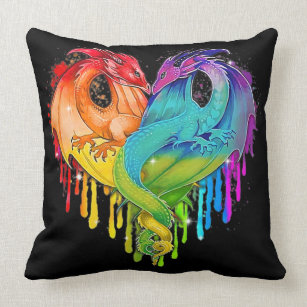 Shiba Inu Heart Balloon Trans Pride Throw Pillow 16x16 Multicolor 