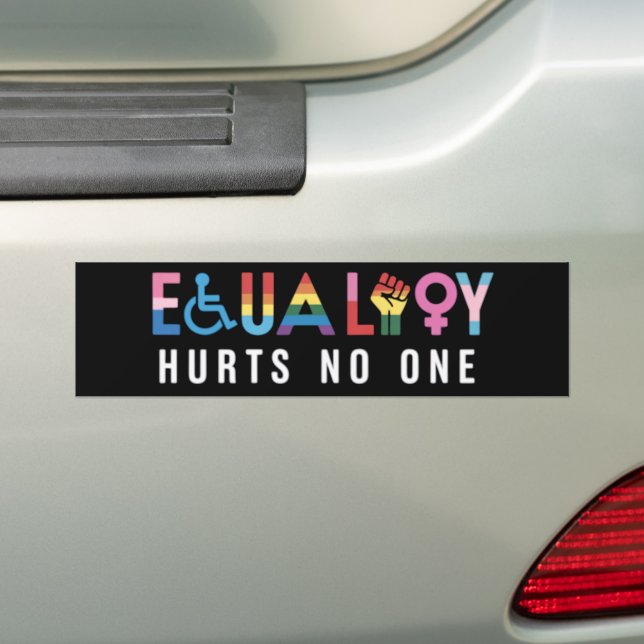 Lgbt Equality Hurts No One Pride Human Rights Bumper Sticker (On Car)