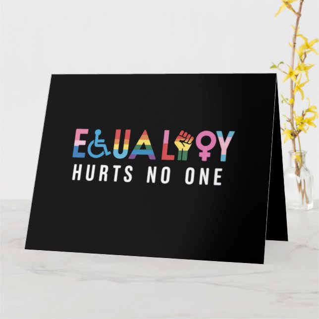 Lgbt Equality Hurts No One Pride Human Rights Card (Yellow Flower)
