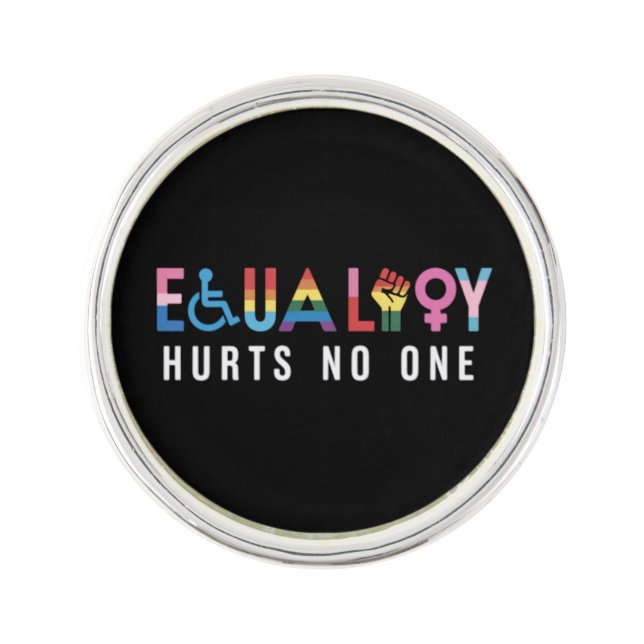 Lgbt Equality Hurts No One Pride Human Rights Lapel Pin (Front)