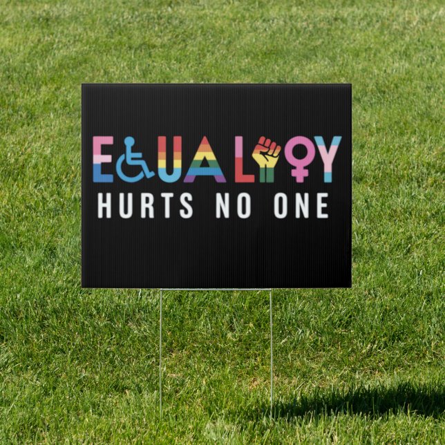 Lgbt Equality Hurts No One Pride Human Rights Sign (Insitu)