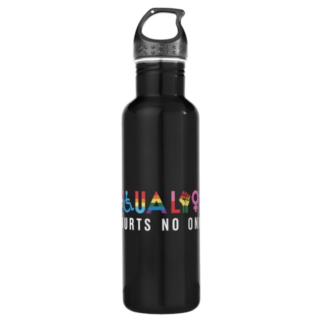 Lgbt Equality Hurts No One Pride Human Rights Stainless Steel Water Bottle (Front)
