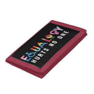 Lgbt Equality Hurts No One Pride Human Rights Trifold Wallet