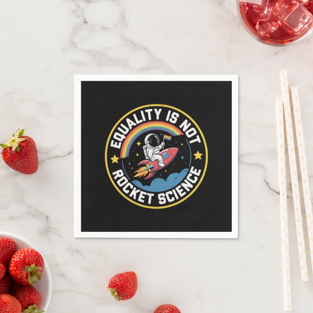 Lgbt Equality Not Rocket Science Pride Ally  Napkins (Insitu)
