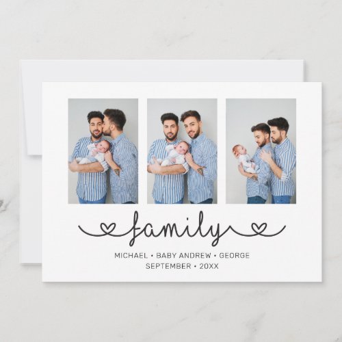 LGBT Family Photo Template Personalized Text