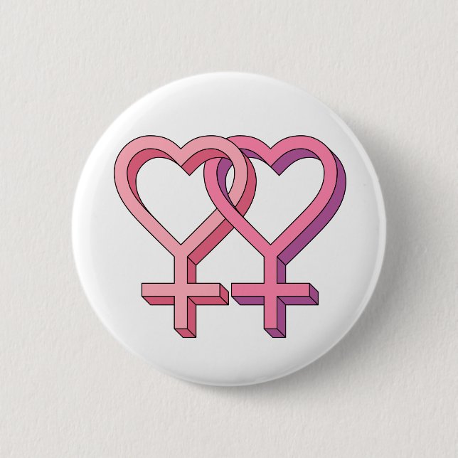 LGBT Femme 2 Femme button (Front)