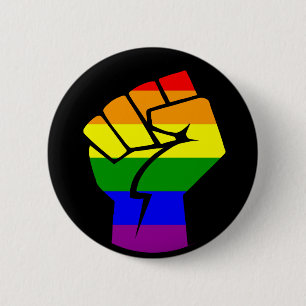 LGBT Fist Button