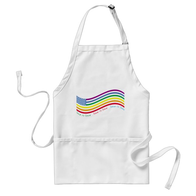 LGBT flag Adult Apron (Front)