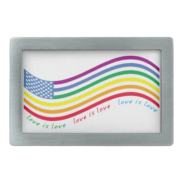LGBT flag Belt Buckle (Front)
