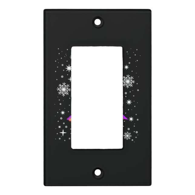 LGBT Flag Christmas Tree Merry Christmas Gay LGBT  Light Switch Cover (Front)