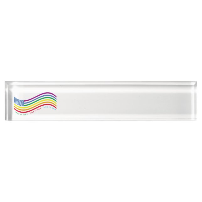 LGBT flag Desk Name Plate (Front)