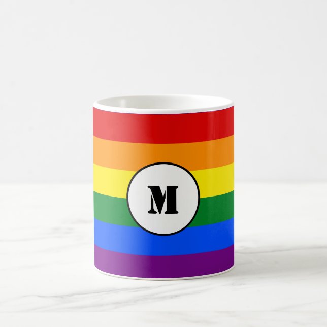 LGBT flag Drawstring Backpack Coffee Mug (Center)