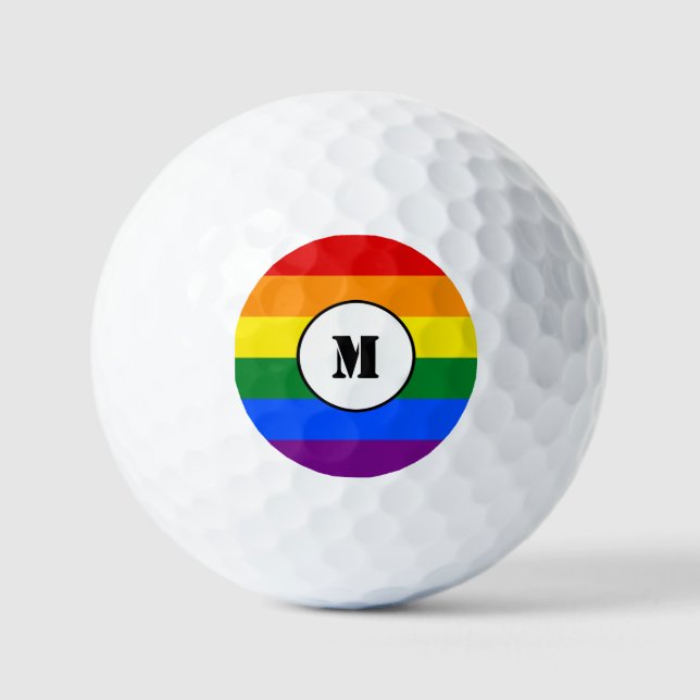 LGBT flag Drawstring Backpack Golf Balls (Front)