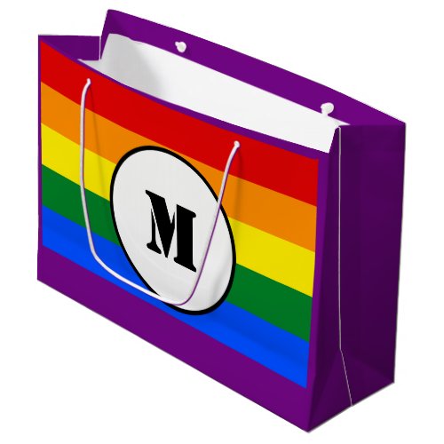 LGBT flag Drawstring Backpack Large Gift Bag