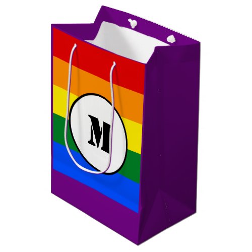 LGBT flag Drawstring Backpack Medium Gift Bag