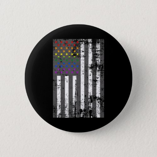 LGBT Flag Gay Pride Awareness Month Rainbow Gift H Button