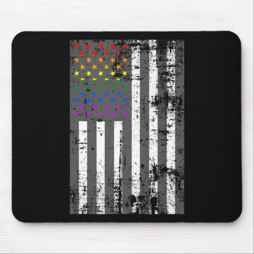 LGBT Flag Gay Pride Awareness Month Rainbow Gift H Mouse Pad