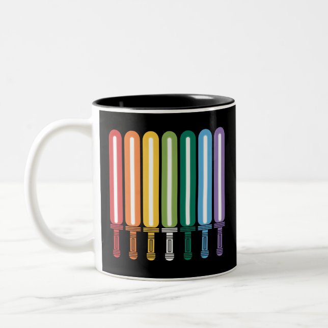 LGBT Flag Gay Pride  Two-Tone Coffee Mug (Left)